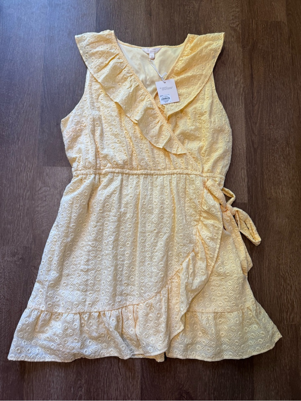 Lauren Conrad Yellow Wrap Style Dress Size XXL